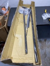 Signature Hardware 466796 54" x 27" Rectangle Brass Shower Rod - Matte Black