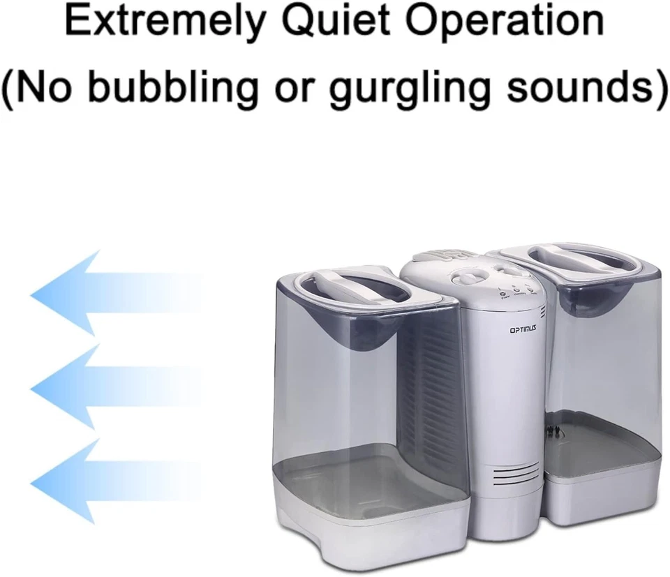 Humidificador de niebla cálida Optimus U-32030 de 3,5 galones con sistema de vapor absorbente, blanco Foto 2 de 4