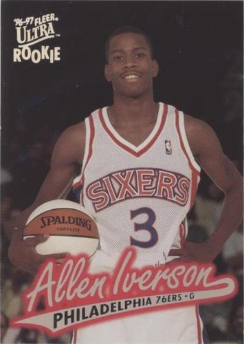 ALLEN IVERSON 1996-97 Fleer Ultra Fresh Faces Die-Cut Insert #5 