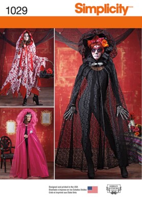 Simplicity 1029 Misses Halloween Witches Vampire Cape Costume Sew ...