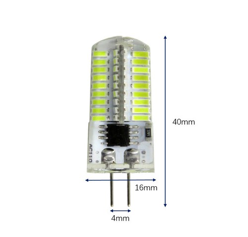 5/10pcs G4 GU4.0 LED Light Bulb Dimmable 72-4014 SMD Lamp 4W 110-120V Cold White - Picture 4 of 6