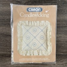 Caron Candlewicking Kit 6030 Needlework French Tile Pillow Classics Vintage 1984