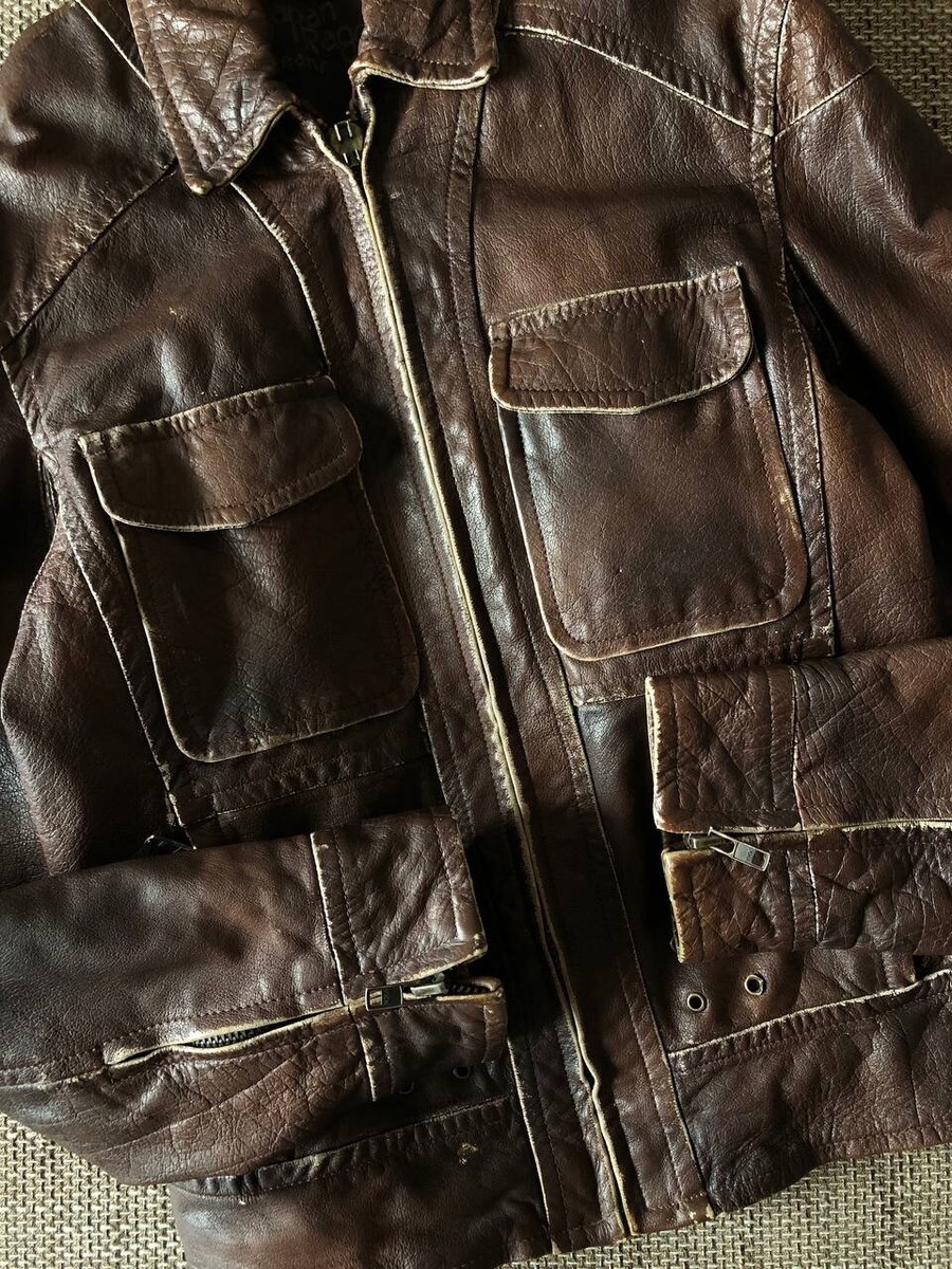 Japan Rags Leather Brown 90's Jacket Vintage | eBay