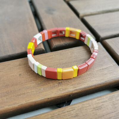 Roxanne Assoulin Rainbow Brite Gold Enamel Stretch Bracelet