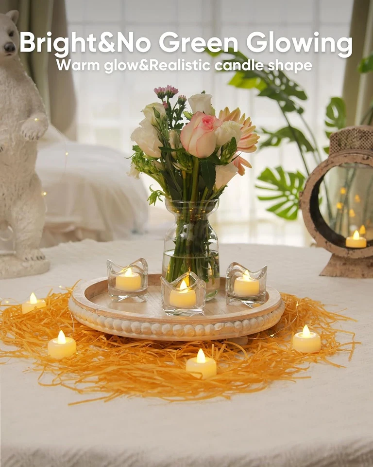 12-150 Flameless LED Tea Lights Candles Votive with Batteries Fake Tealight DIY - Image 3 of 4