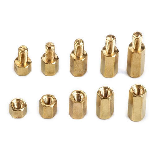 300Pcs M3 Brass Copper Pillar Stand Off Hex Column Spacer Threaded Screw Nut - Picture 17 of 23