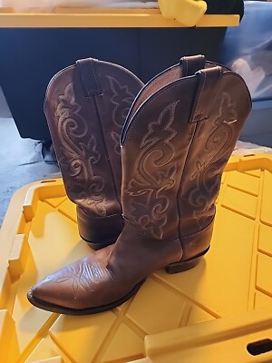 Justin Vintage Cowboy Boots Mens 11EE Justin 2252 Brown Western Cowboy Boots Mens Size 11 EE | eBay main image 4