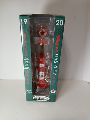 #ad Gearbox 1920 Wayne Texaco Gas Pump Mechanical Coin Bank Limited Edition NIB $19.91