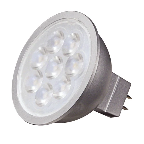 Satco S9495 40° Flood LED 6.5W =50W 12V MR16 2-Pin GU5.3 Silver 2700K Warm White - Picture 2 of 3