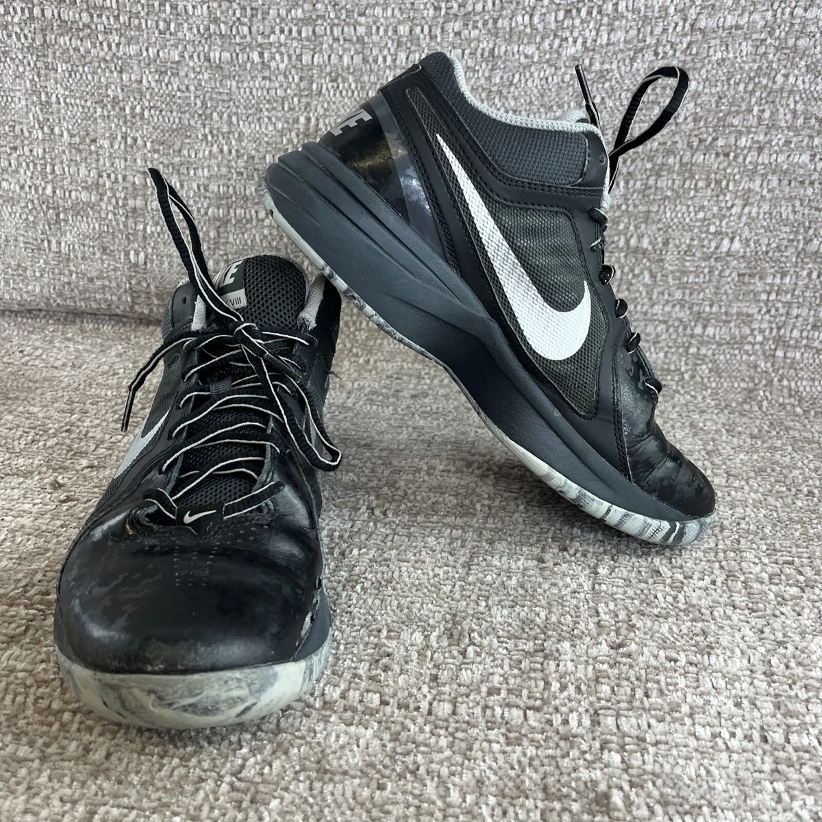 Nike Overplay VIII Basketball Shoes Mens Size 7.5 Black Carbon 637382 015