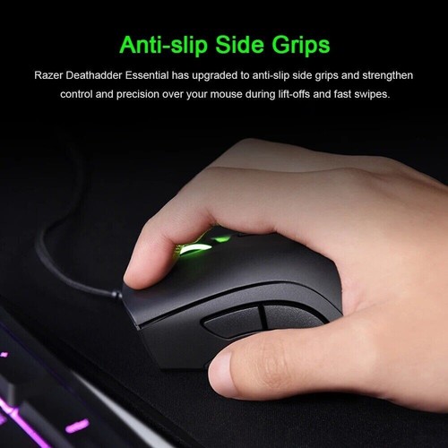 Razer DeathAdder Essential Wired Gaming Mouse Mice 6400DPI Optical - Black UK - Picture 9 of 10
