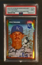 2023 Topps Chrome Platinum Cole Ragans #170 Orange Refractor R/C #
