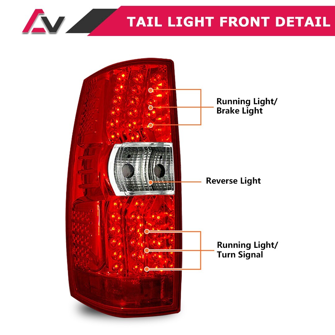 LED Tail Lights Pair For 2007-2014 Chevy Suburban & Tahoe – Smoke Lens, DOT/SAE Certified 8 thumbnail image