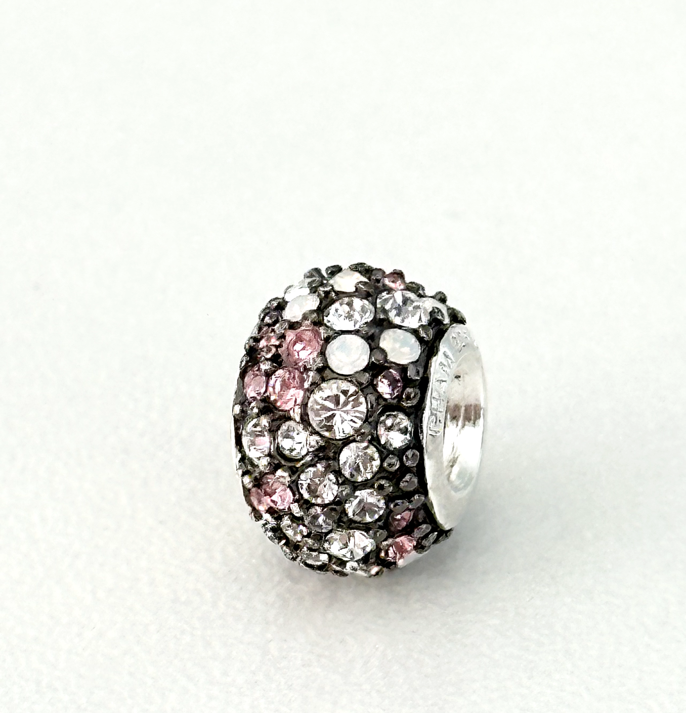 Chamilia 925 Sterling Silver Pink Swarovski Crystal Kaleidoscope Bead Charm