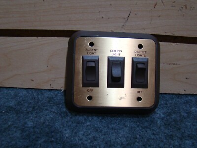 NEW 4 SWITCH LIGHT PANEL ACCENT, CEILING, DINETTE on/off SWITCH