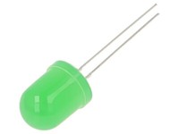 2X OSG5DAA134A-12V Led 10Mm GrüN 1560-2180Mcd 30° Front: GewöLbt Optosupply