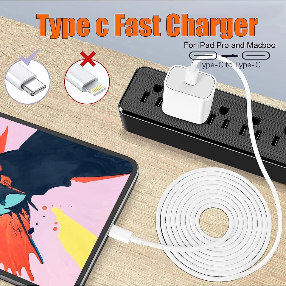 20W PD USB C Wall Charger+100W USB-C Cable for iPhone 15 / 15 Plus / 15 Pro Max - Image 2 of 4