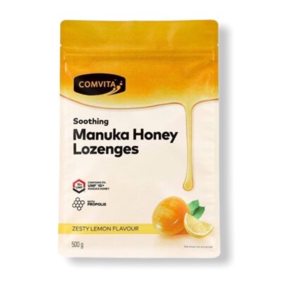 [COMVITA] Soothing Manuka Honey Lozenges Zesty Lemon Flavour 500g