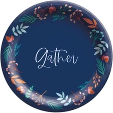 Fall Gather 10" Plates Paper 20 Per Pack Fall Autumn Tableware Supplies