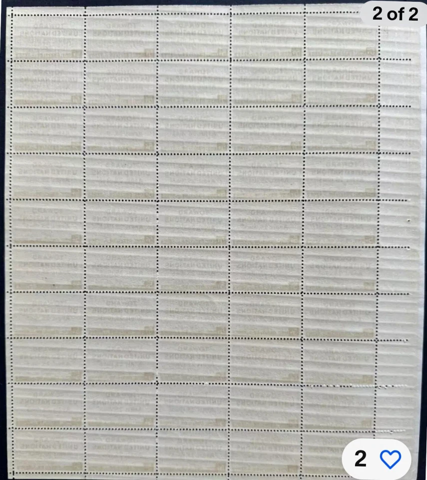 Scott # 928 ~ 1945 5¢ United Nations Conference Issue - FULL SHEET 50 STAMPS M1 - Image 3 of 3