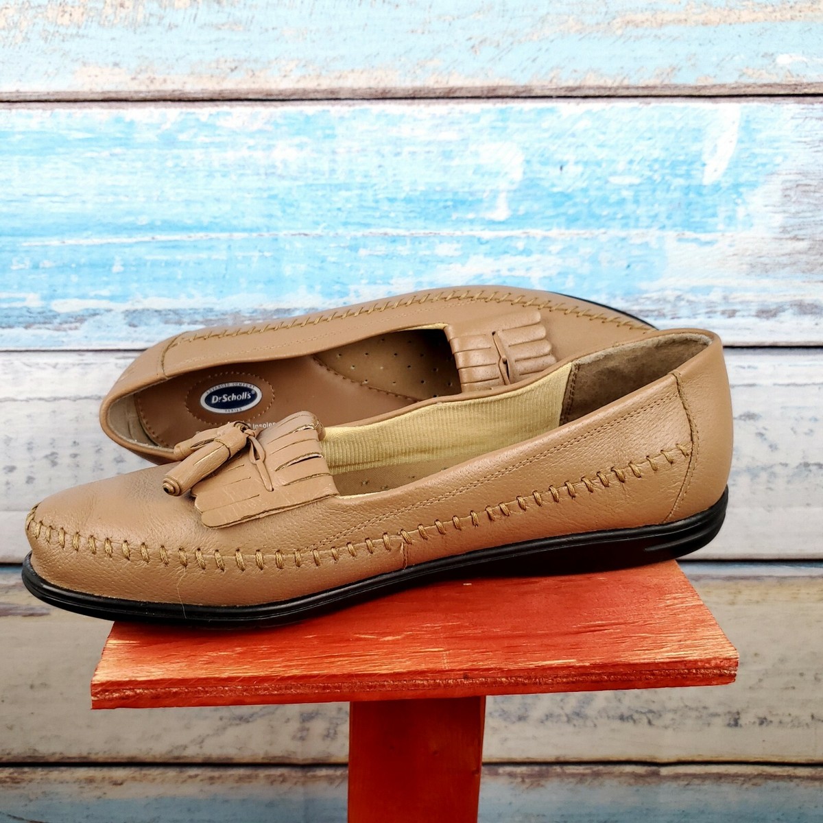 Dr scholls gel insoles women Brown Leather Upper Balance Size 10M