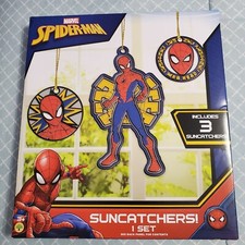 Marvel Spiderman Suncatchers DIY Kids Summer Fun Paint Room Decor