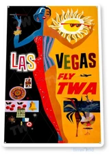 TWA Sign, Airplane Hangar, Retro Commercial Aviation Tin Sign B392