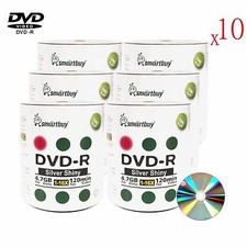 6000 Pack Smartbuy DVD-R 16X 4.7GB Blank Recordable Disc Shiny Silver Top 