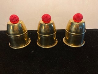 Cups and Balls Deluxe Brass by Bazar De Magia “out of production” Nice Cups