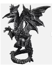 Fantasy Smok Figurka Ryczący 2-głowy smok na tylnych nogach Mistyczny