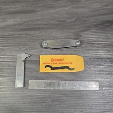 Vintage Machinist Measuring Tool Lot Starrett 425 - 155 - 603 And A Wrench