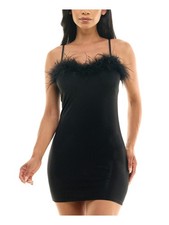 SPEECHLESS Womens Black Spaghetti Strap Mini Party Body Con Dress M
