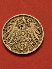 1912-F GERMAN EMPIRE 5 PFENNIG WORLD COIN KM#11 FINE-VERY FINE DETAIL  FREE SHIP