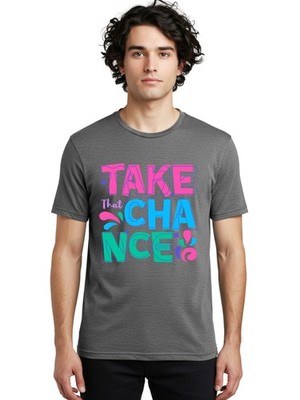Take-That-Chance Mens Graphic Tee,100% Cotton,Casual Summer Wear