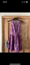 Purple Lace Skater Dress Size 6 Topshop