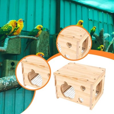Holz Sittich Nistkasten Vogelversteck Ruhehaus Käfig Zubehör leicht