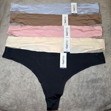 GapBody Thong Underwear Bundle 5 Pack Everyday Seamless Cotton Rib Large NWT