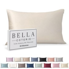 Bella Coterie Luxury Silk Pillowcase for Hair and Skin 30 Momme 100 Pure...
