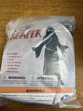 Spooktacular Creations Child Glowing Eyes Grim Reaper Costume in black Size Med