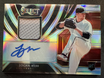 2020 Panini Select Baseball Logan Webb #RJA-LW Rookie Patch Auto 