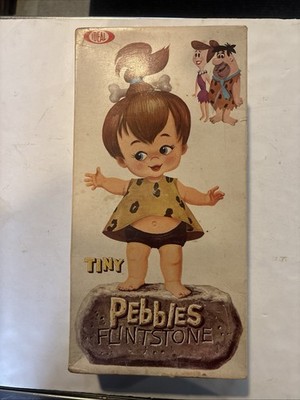 VINTAGE 1964 THE FLINTSTONES TINY PEBBLES 12'' DOLL IDEAL HANNA BARBERA W/BOX