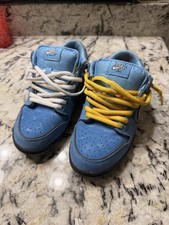 Nike SB Blue Skateboarding Shoes Blue with Ye...