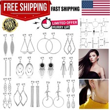 15 Pairs Wholesale Clip on Earrings for Women Trendy,Lightweight Clipon Earri...