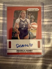 Dearica Hamby AUTO 2025 Panini WNBA Prizm Throwback Signatures Red 1/99 Sparks