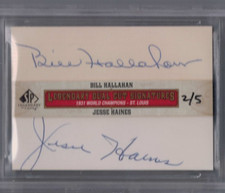 2011 SP Legendary Cuts Bill Hallahan Jesse Haines Dual Cut Auto #'ed 2/5