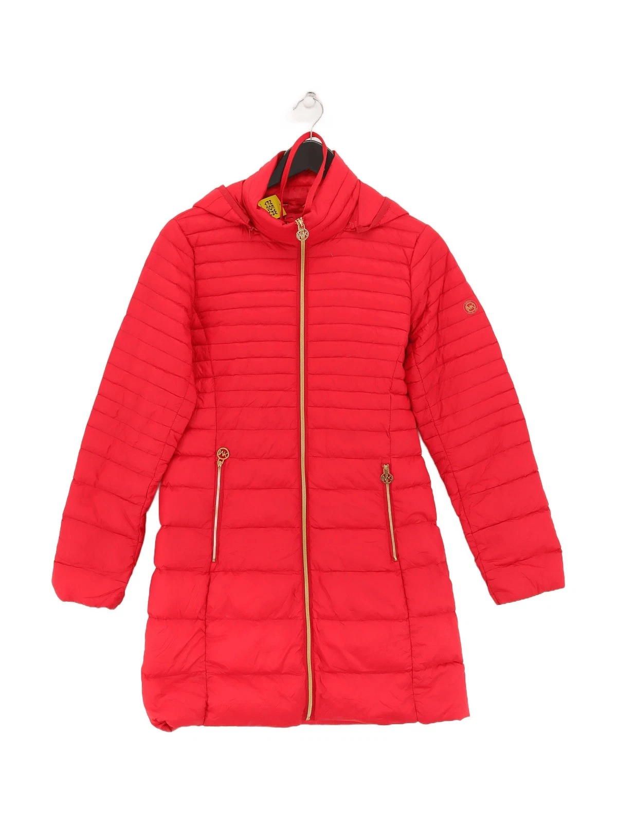 Cappotto donna Michael Kors S rosso 100% nylon trapuntato