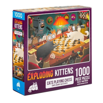 Katzen spielen Schach (1000 Teile)