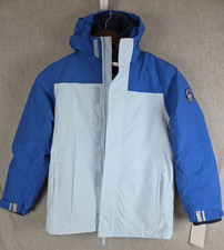 Lands End Parka The Squall Boys M 8 Insulated Hood Ski Snow Grow A Long Blue NEW