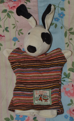 Moulin Roty La Grande Famille Julius der Hund Handpuppe Tröster