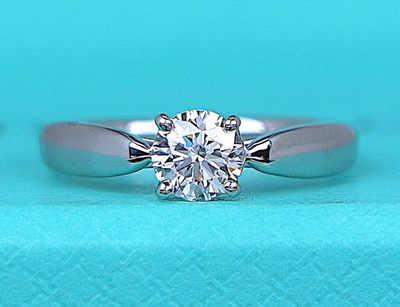 $4,350 Tiffany & Co Platinum Harmony I VS1 0.44ct Round Diamond